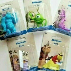 Disney Monsters Inc Set 5 Mini Figurine NEW